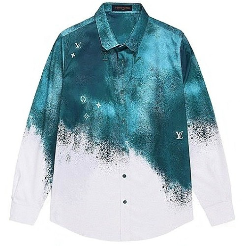 루이*통 LOUIS VUITTON 스프레이 블루 셔츠