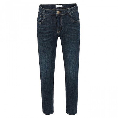 THOMBROWNE 진청 워싱 히든밴딩 슬림 일자팬츠