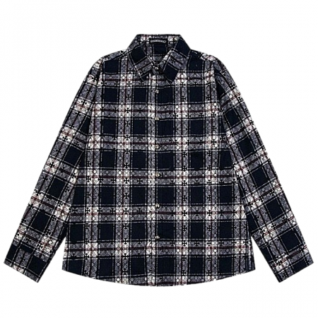 Chrome hearts 멀티로고드 플란넬 체크셔츠