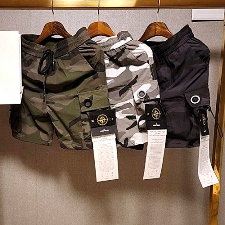 스톤아일*드 카고안경 카모 쿨 팬츠 반바지