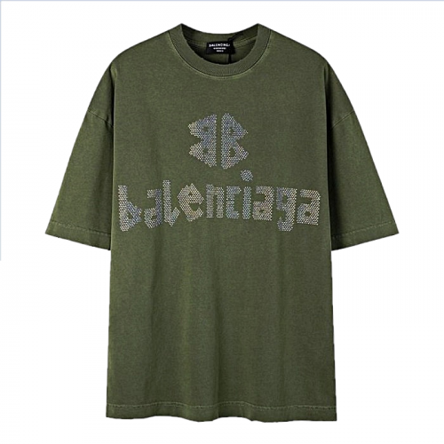 발렌시*가 BALENCIAGA 큐빅 로고 티셔츠