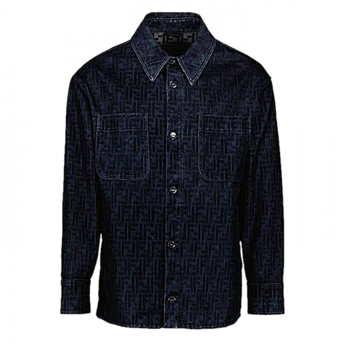 펜디 FENDI 벨벳 쟈카드 오버 데님자켓