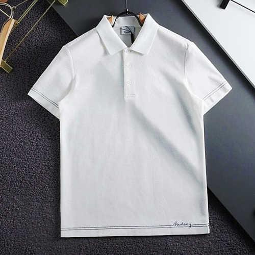 BURBERRY 자수 알파벳 로고 코튼 카라티