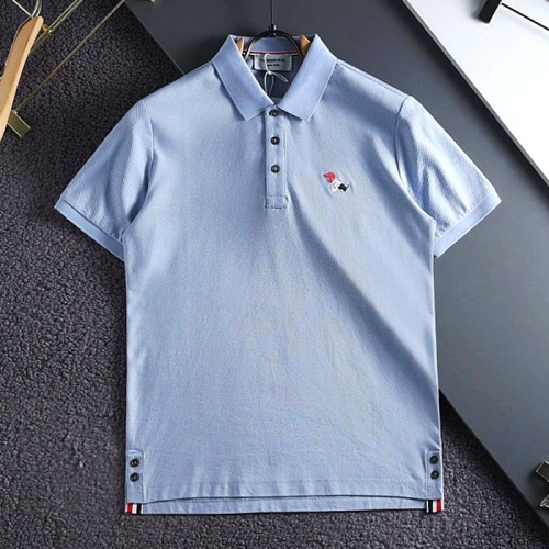 THOMBROWNE 도그 패치로고 코튼 카라티