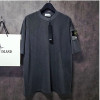 STONE ISLAND 와펜패치 오버핏 워싱 티셔츠