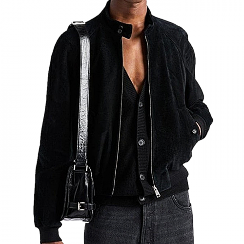 PRADA 스웨이드 보머 재킷