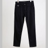 PRADA 삼각로고 레더 포켓 슬림핏 블랙 데님 팬츠