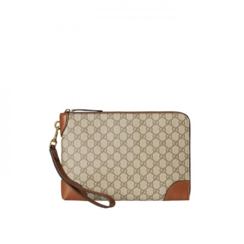 구찌 GG 엠블럼 스몰 비즈니스 케이스 브라운