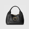 구찌 소프트빗 미디엄 탑 핸들백 - 블랙 레더