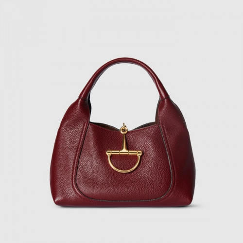 구찌 소프트빗 미디엄 탑 핸들백 - 로소 앙코라 레드 레더