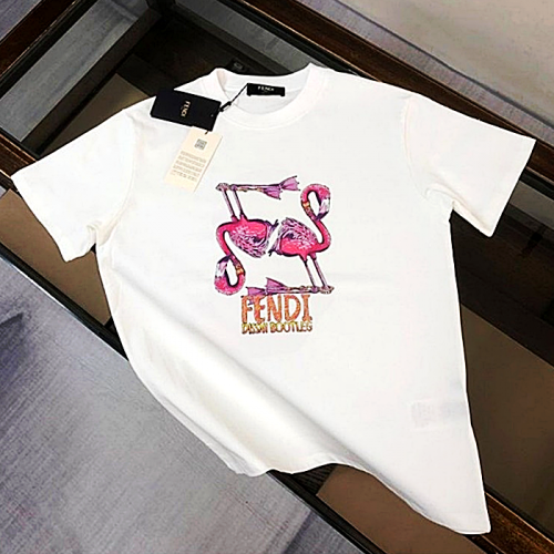 펜디 FENDI 플라밍고 반팔 티셔츠