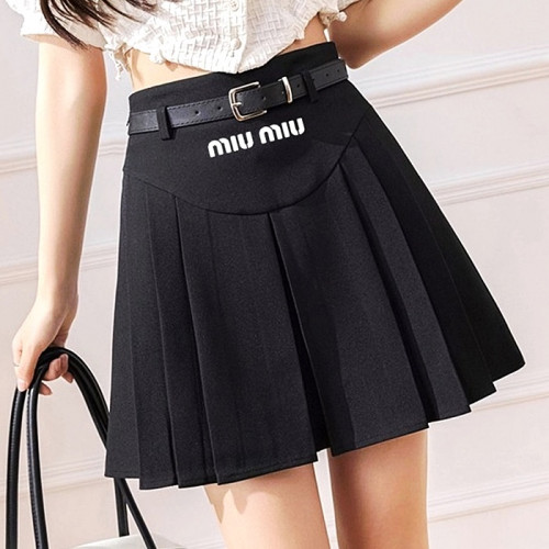 MIUMIU 플릿 주름 미니스커트