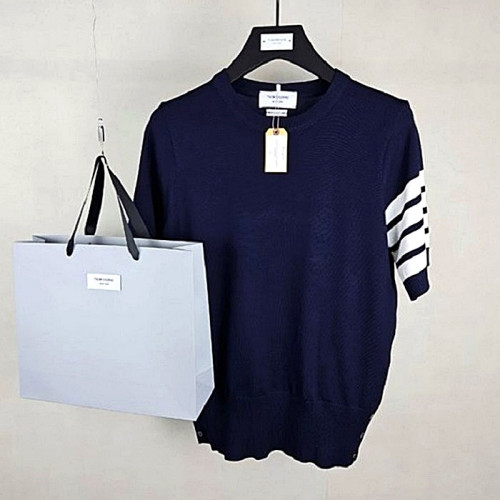톰브*운 THOM BROWNE 사선완장 반팔니트 - 네이비