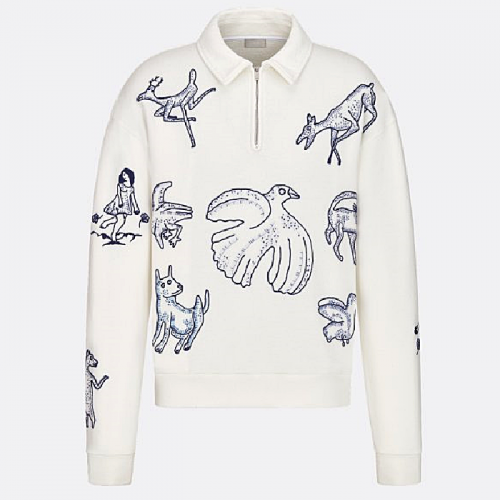 DIOR x HN 크리처로고드 폴로 스웻셔츠