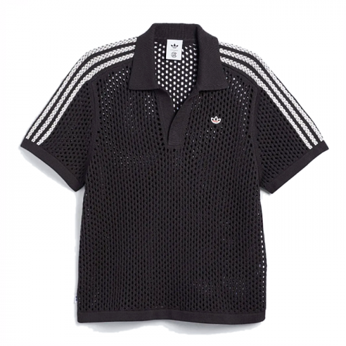 아디다스 ADIDAS CLOT 크로셰 PK 셔츠 - 블랙