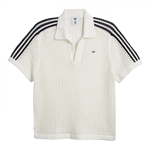 아디다스 ADIDAS CLOT 크로셰 PK 셔츠 - 화이트