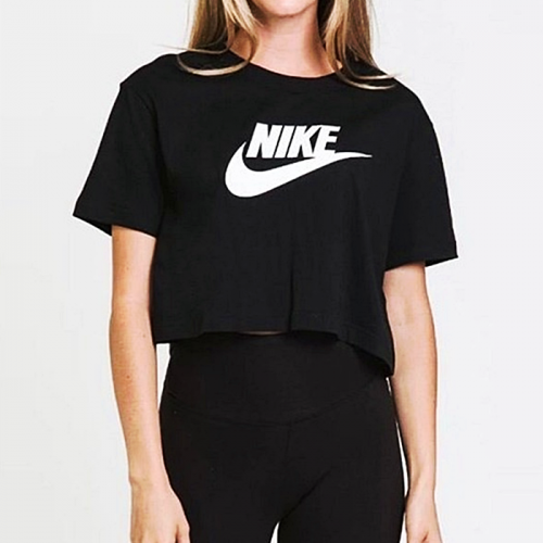 NIKE 로고 뱅크 크롭티셔츠