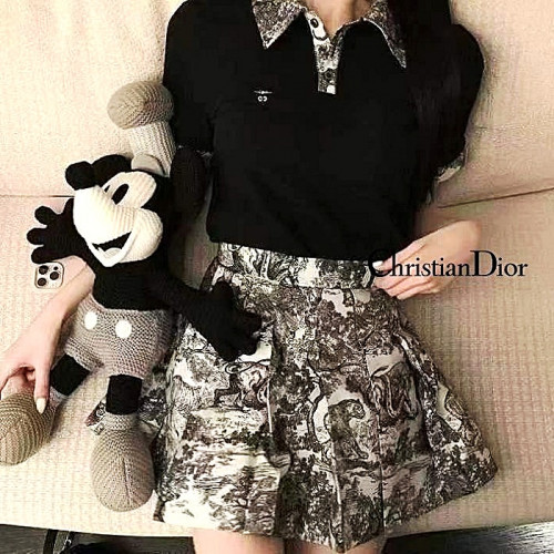 CHRISTIANDIOR] 오블리크 카라 셋업 SET