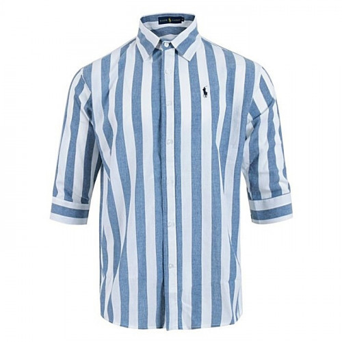 Polo ralphlauren 포니자수 스트라이프 린넨7부 셔츠