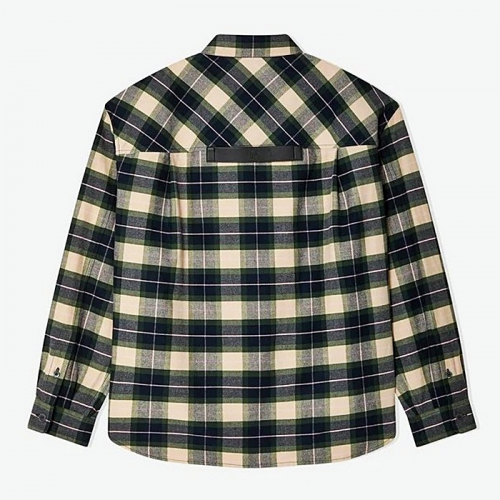 로에베 LOEWE 더블레더 스트랩 체크셔츠