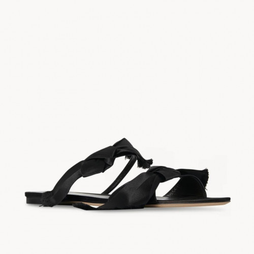 THE ROW Vika Knot 새틴 노트 샌들