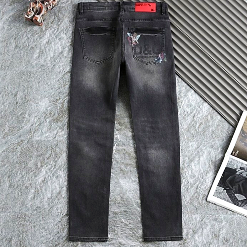 돌체 DOLCE & GABBANA 엔젤 패턴 블랙 청바지