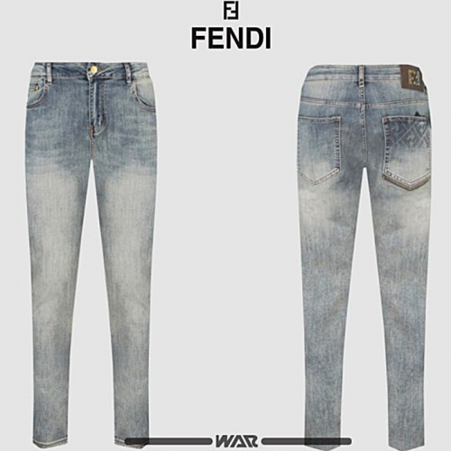 펜디 FENDI 그라데이션 FF 로고 청바지