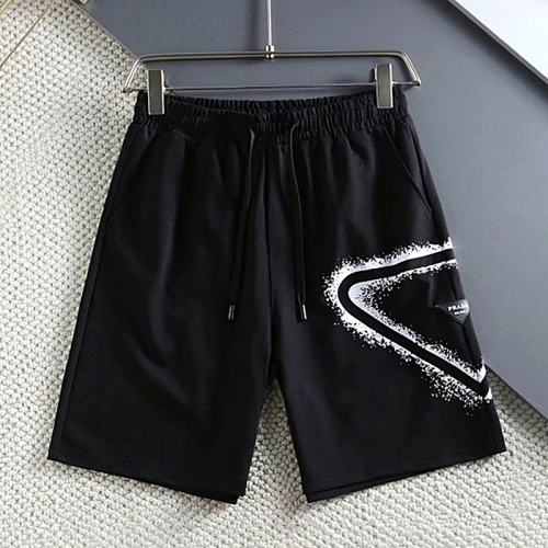 PRADA 페인트 삼각 로고 반바지