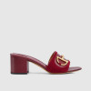 GUCCI 여성 홀스빗 슬라이드 샌들 - 로소 앙코라