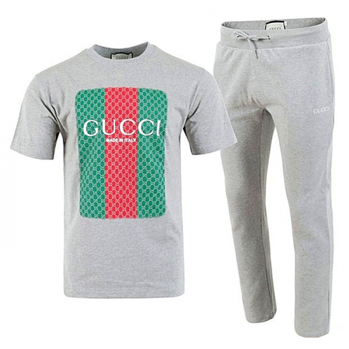 GUCCI 웹프린트 로고 반팔 & 긴바지 SET