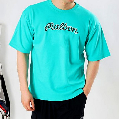 MALBON 스크립트 오버핏 반팔티셔츠