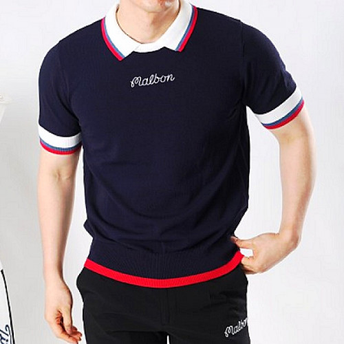 말본 MALBON 히든카라 라운드 니트