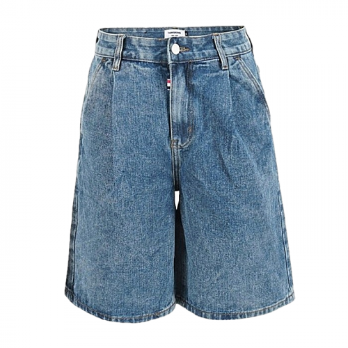 THOMBROWNE 중청 핀턱 벌룬 6부 버뮤다 팬츠