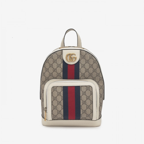 구찌 GG 수프림 오피디아 백팩 스몰 - 화이트