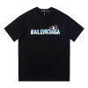 BALENCIAGA 블루 그라데이션 로고 티셔츠
