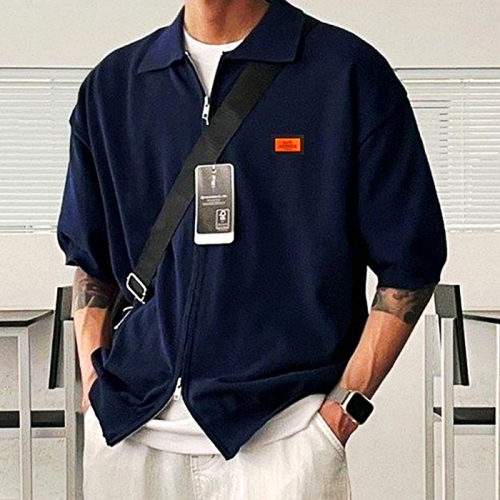 HERMES 4 - 투웨이 반팔 니트집업