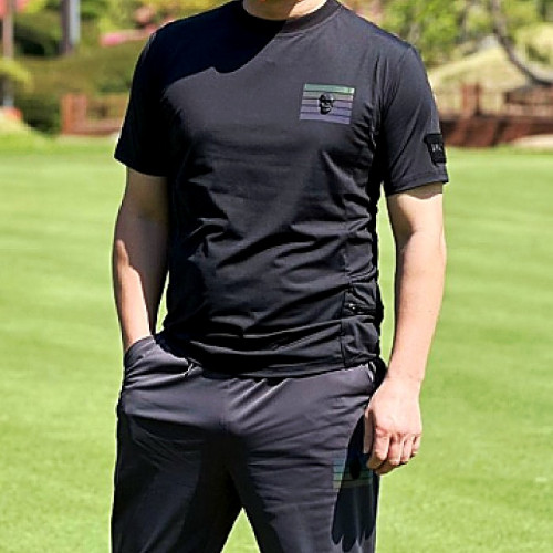 AMAZING_CRE 아이스 쿨링 라운드 티셔츠&팬츠 SET