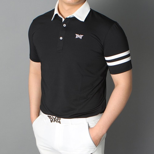 P*G 심플 완장 반팔 카라티