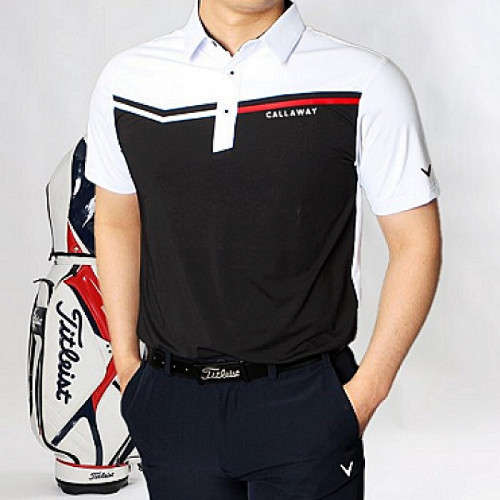 캘러웨이 CALLAWAY 사선배색 반팔티셔츠