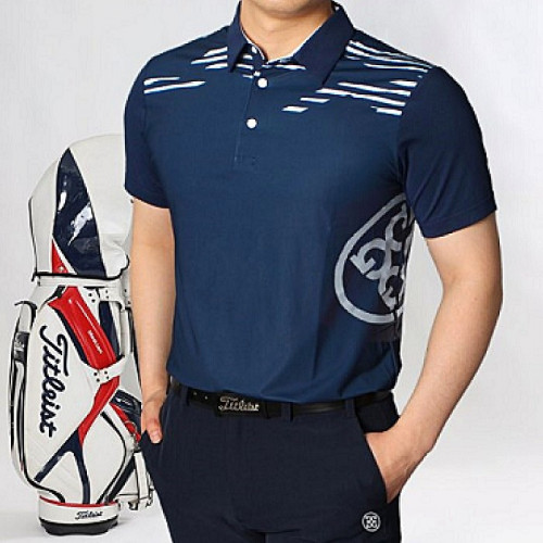 지포어 G/FORE 웨이브 사이드로고 반팔