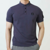 C.P COMPANY 로고 패치 반팔 폴로 티셔츠