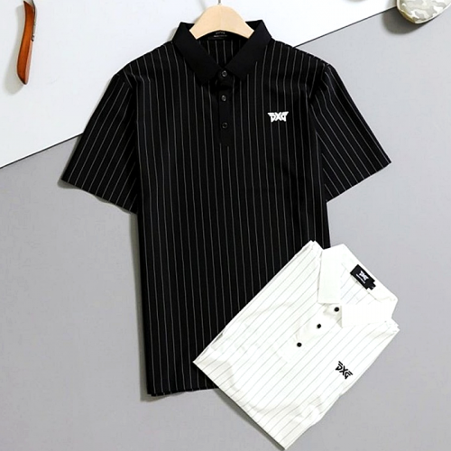 PXG 초크 스트라이프 피케 폴로 티셔츠