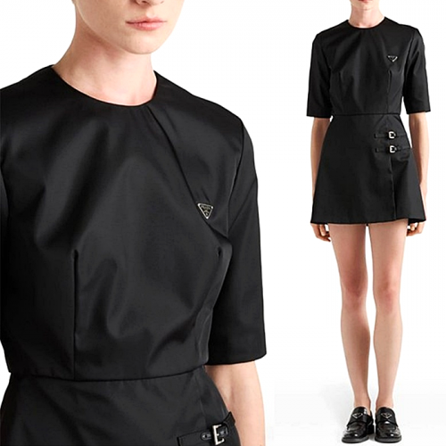 프라다 PRADA 나일론 반팔 원피스