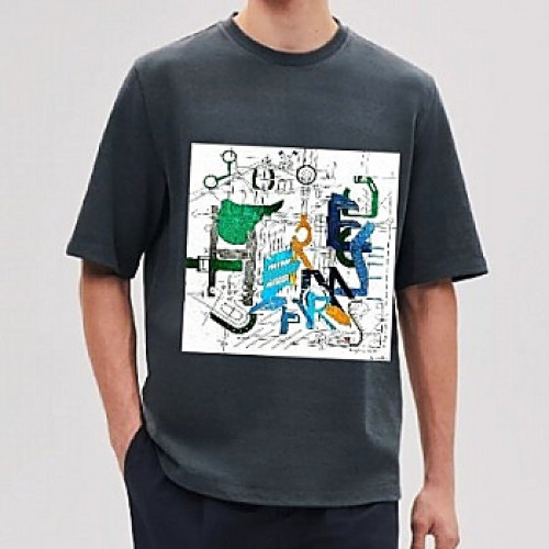 HERMES 이니셜 퍼즐 반팔티셔츠