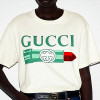 GUCCI 립스틱 로고 반팔티셔츠