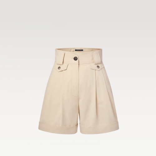 LOUIS VUITTON 커프드 와이드 레그 쇼츠 - 베쥬