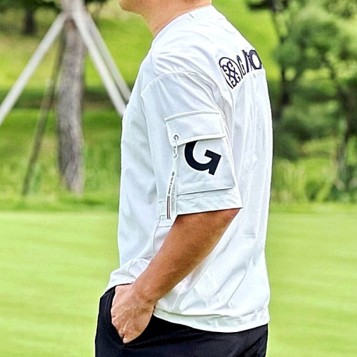 지포어 G/FORE 씨어써커 라운드 티셔츠