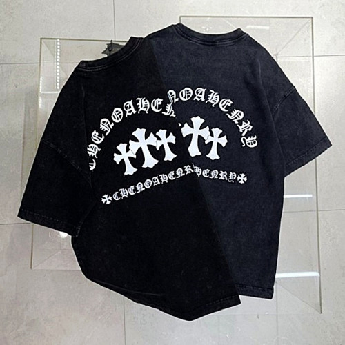 CHROME HEARTS 십자가로고 워싱 티셔츠