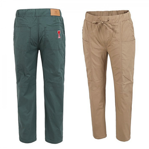 아미 AMI 오비밴드 바이오워싱 앞포켓 배기핏 팬츠