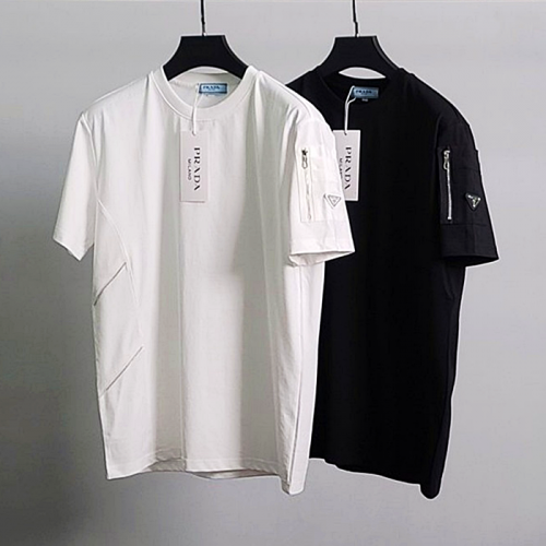 PRADA 멀티지퍼 라운드 반팔티